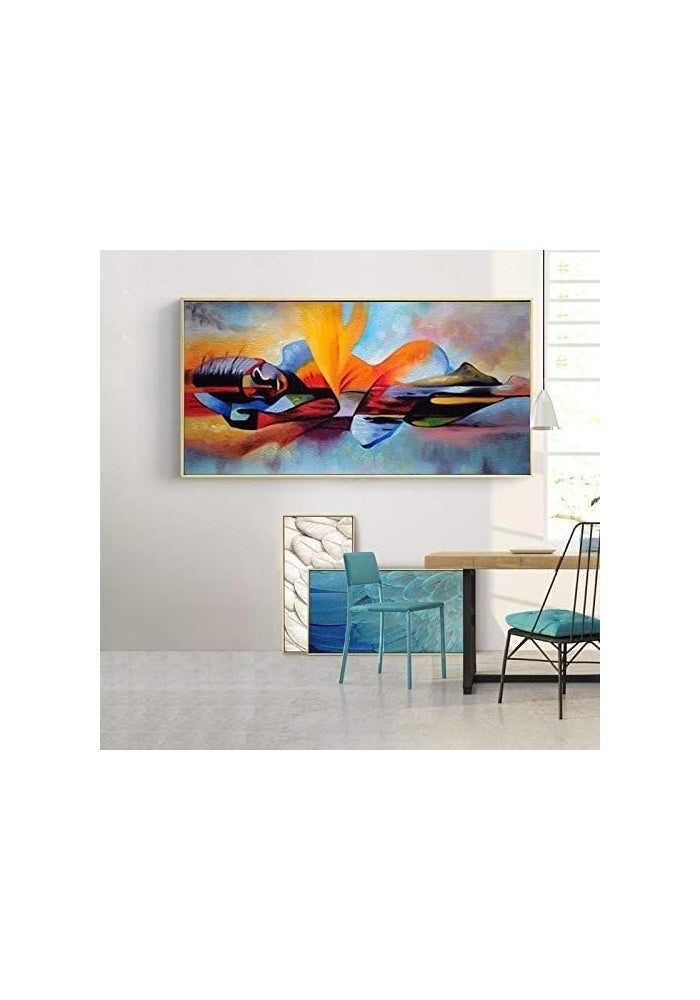 BPA Abstract Woman Colorful Oil Painting Print - Image 2