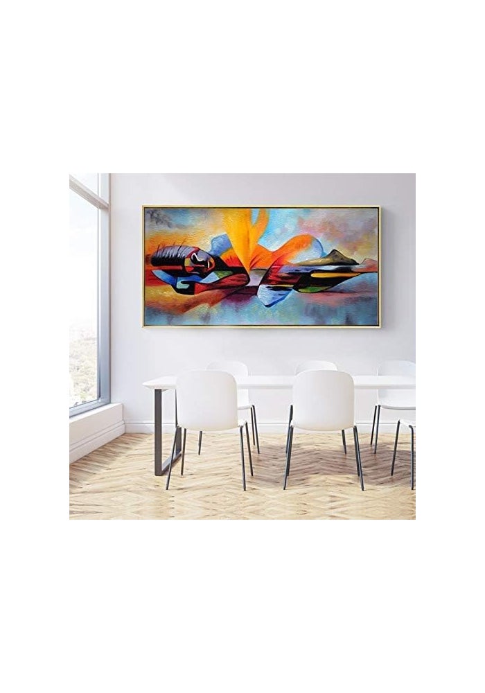 BPA Abstract Woman Colorful Oil Painting Print - Image 3