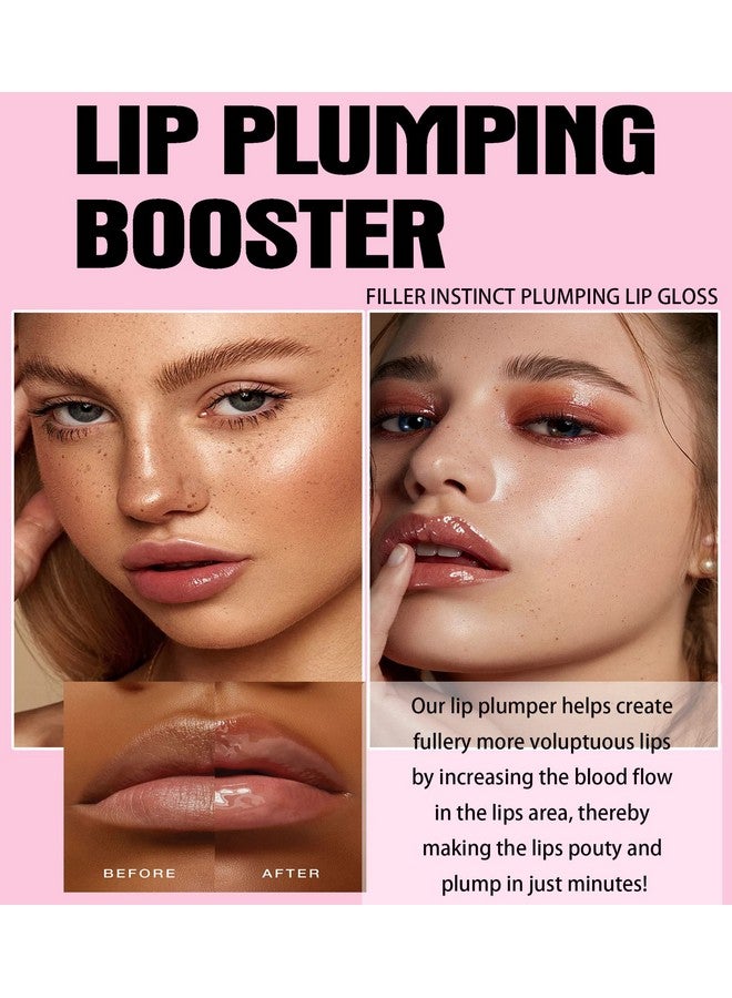 Easilydays Lip Plumping Booster, Spicy Lip Lipstick, Lifter Gloss, Hydrating, Volumizes & High-Shine Lip Plumping Lip Glass Mirror Lip Glaze Lip Makeup, Plump & Pout Lip Plumper for Women Girls (#02) - Image 3