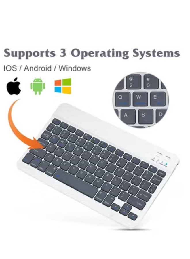 GULFLINK Wireless Bluetooth Rechargeable Keyboard, Multi-Device Universal Bluetooth Keyboard, Portable Keyboard, Suitable for iOS Android, Windows iPad, Tablets MacBook (Dark Blue) - Image 2