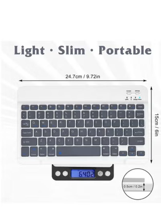 GULFLINK Wireless Bluetooth Rechargeable Keyboard, Multi-Device Universal Bluetooth Keyboard, Portable Keyboard, Suitable for iOS Android, Windows iPad, Tablets MacBook (Dark Blue) - Image 5