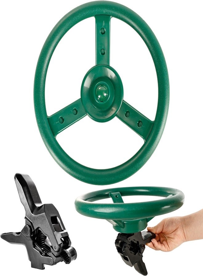 Haconba 10 Inch Plastic Steering Wheel Playset Plastic Pirate Ships Wheel with Clip Steering Wheel Accessories for Shopping Cart Car Basket Kids Toy Car Playground Outdoor Gym - Image 1