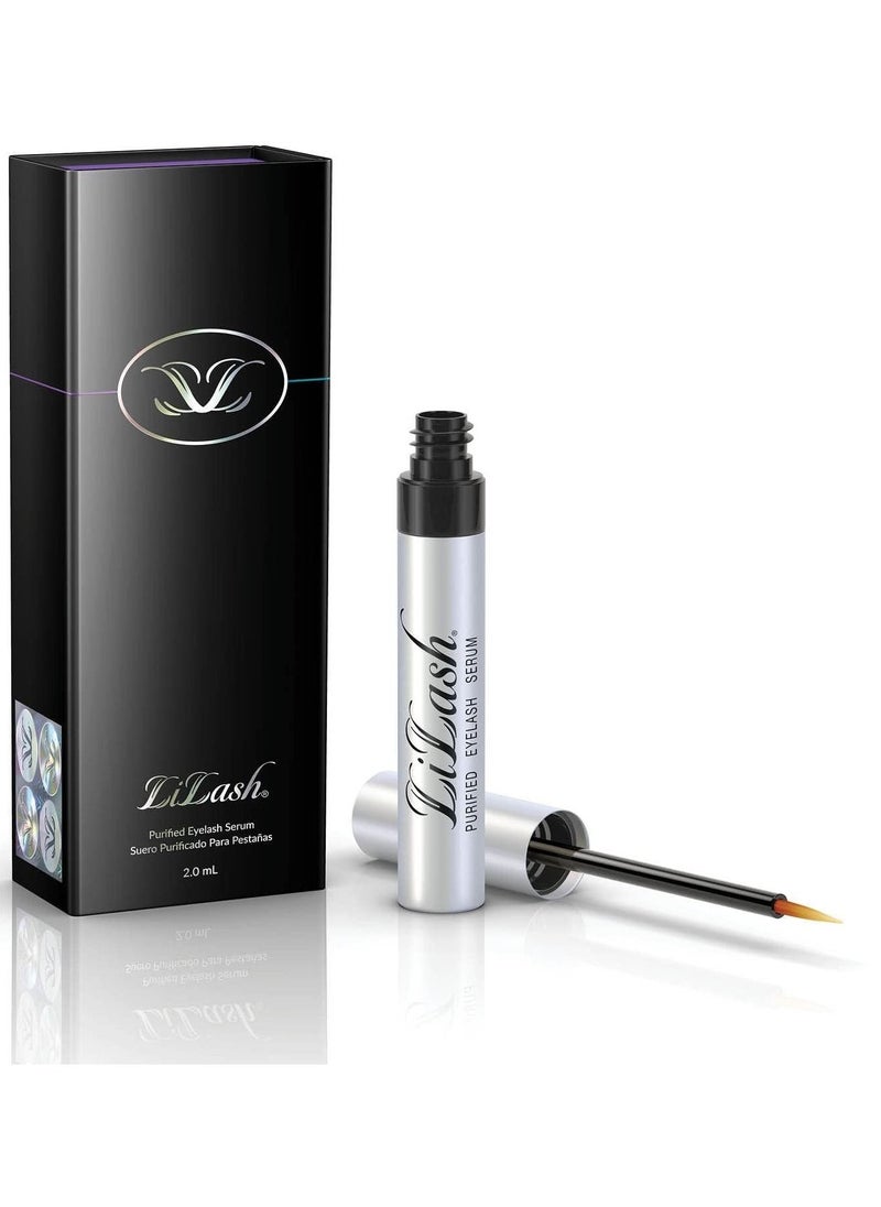 LiLash Purified Eyelash Physician-Formulated Serum for Fuller  Longer Looking Eyelashes Eye Makeup Natural Eyelash Enhancer Safe for Sensitive Eyes & Contact Lens Wearers 3-Months Supply 2mL 