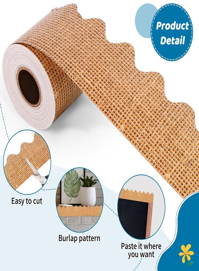 RGJ Bulletin Board Borders, 65 FT Burlap Scalloped Bulletin Board Borders, Classroom Borders for Bulletin Board Trim Decoration for Back to School, Classroom & Offices - Image 3
