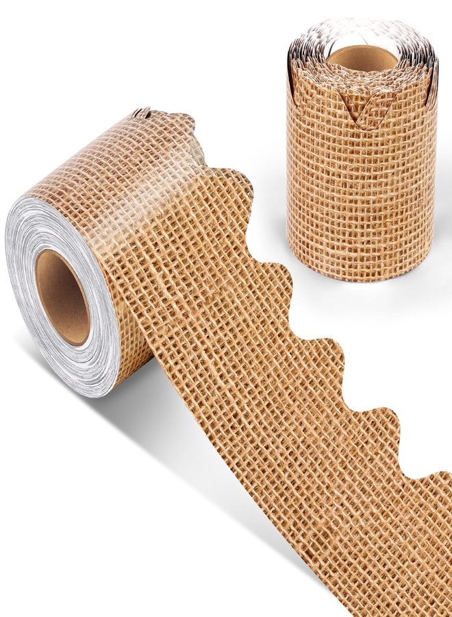 RGJ Bulletin Board Borders, 65 FT Burlap Scalloped Bulletin Board Borders, Classroom Borders for Bulletin Board Trim Decoration for Back to School, Classroom & Offices - Image 1