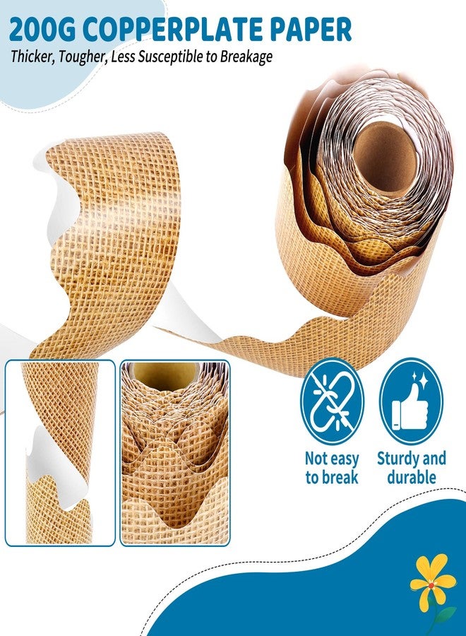 RGJ Bulletin Board Borders, 65 FT Burlap Scalloped Bulletin Board Borders, Classroom Borders for Bulletin Board Trim Decoration for Back to School, Classroom & Offices - Image 4