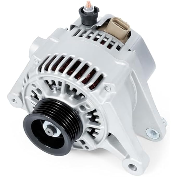 Kozlira Alternator 12V 80A 6-Groove Pulley Compatible with Pontiac Vibe 2003-2008, Toyota Celica 2000-2005/Corolla 2003-2008/Matrix 2003-2008/MR2 Spyder 2000-2005#Replace 1022111900 13878 270600D110 - Image 1