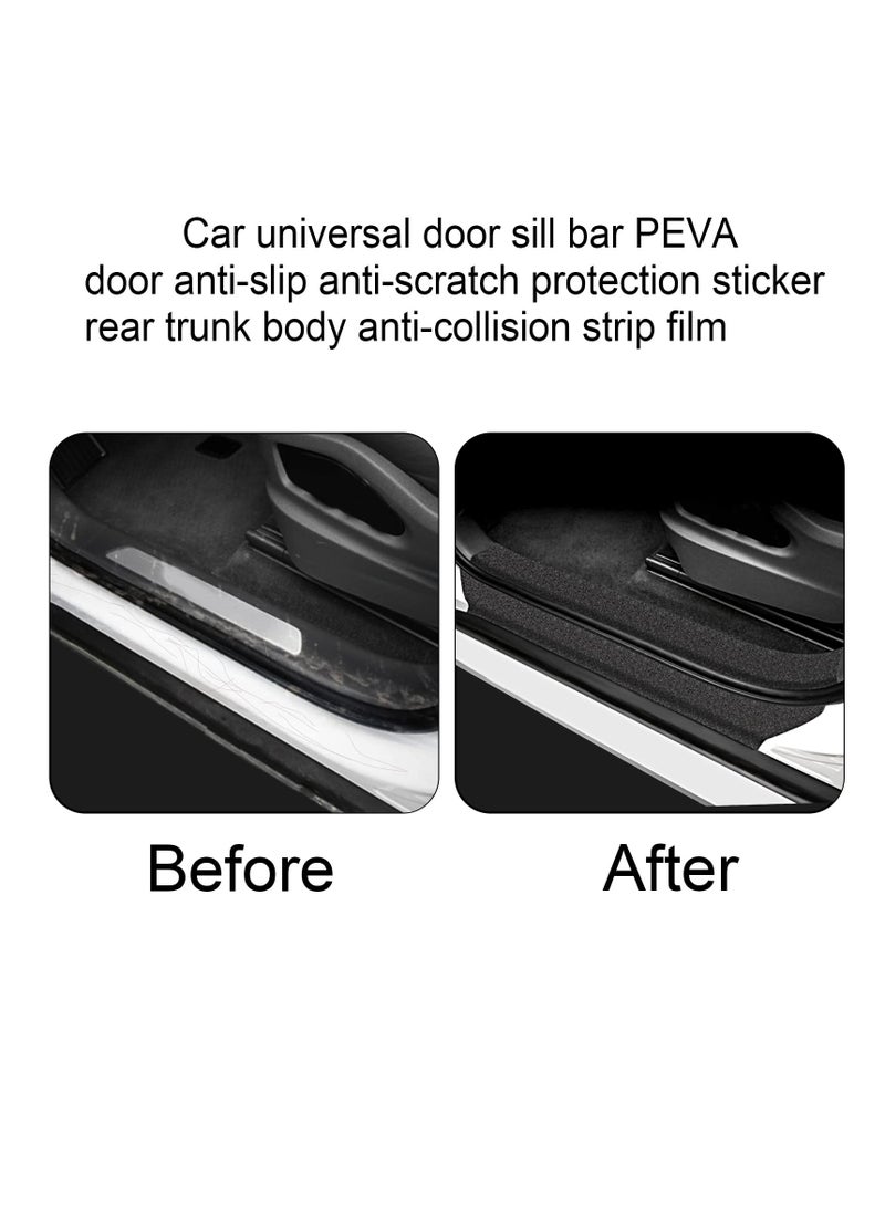 Anti-Slip Car Door Entry Guard, Car Door Sill Protector, Rear Bumper Guard Scratch Scratch Protection Strip, Edge Protector for Most Cars Accessories, 7 * 5 cm, Textured Black - Image 4
