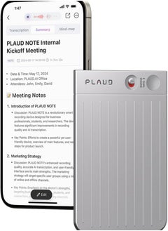 PLAUD Note AI Voice Recorder (Silver)  - Image 1