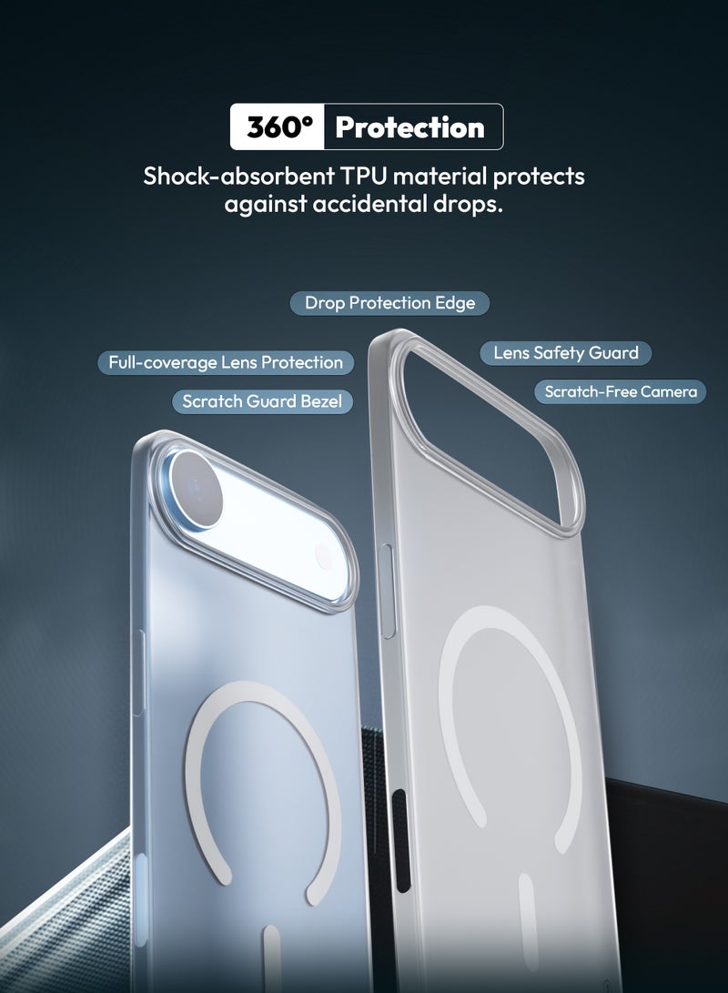 Vipcare iPhone 17 Air MagSafe Case Lightweight Transparent Shockproof Protective Cover with Strong Magnetic N52 Anti-Yellowing Scratch Resistant Drop Protection Slim Mobile Back Case - Image 3