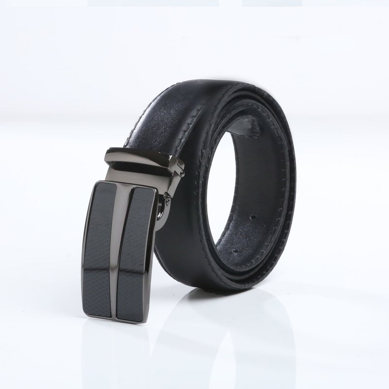 Testa Toro Classic Automatic Leather Belt (Click) with Carbon Buckle – B20 - Image 1