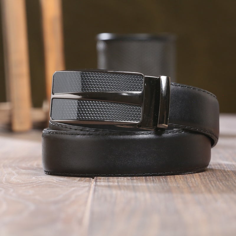 Testa Toro Classic Automatic Leather Belt (Click) with Carbon Buckle – B20 - Image 3