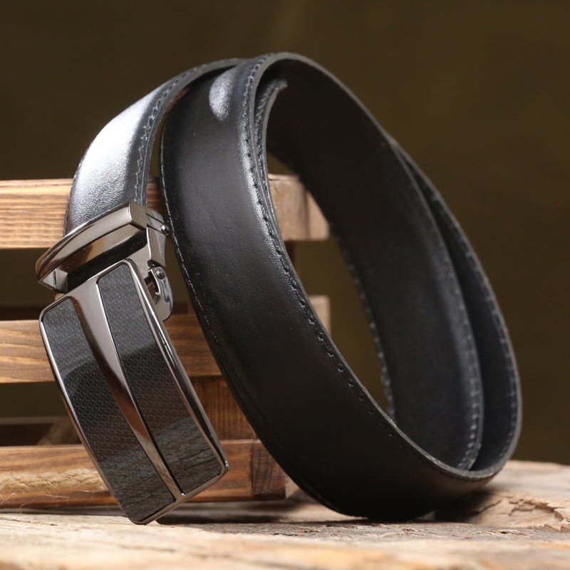Testa Toro Classic Automatic Leather Belt (Click) with Carbon Buckle – B20 - Image 4