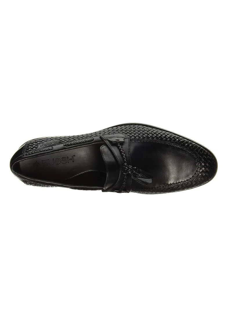 RUOSH Men's Genuine Leather Slip On Dress Shoes Tassels Oxfords Derby Formal Business Party Occasion Modern Styling