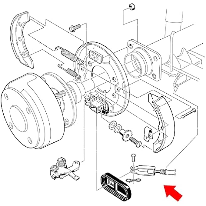 ريحني مجموعة كابل الفرامل، مجموعة أسلاك فرامل الانتظار، متوافقة مع سابقة سيارات النادي 103528701 استبدال كابلات السائق والراكب، قطع نظام فرامل عربة الجولف - Image 5