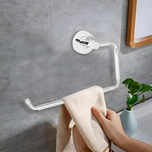 Pivalo 304 Grade Stainless Steel Towel Ring Half Square Hand Towels Hanger Napkin Holder Stand Bathroom Accessories for Home Kitchen & Wash Basin - Image 1