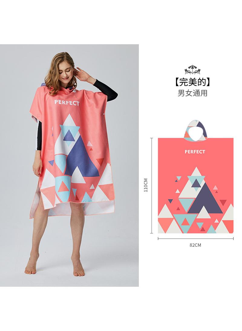 general Microfiber Hooded Wearable Absorbent Quick-drying Beach Bathrobe - Image 1