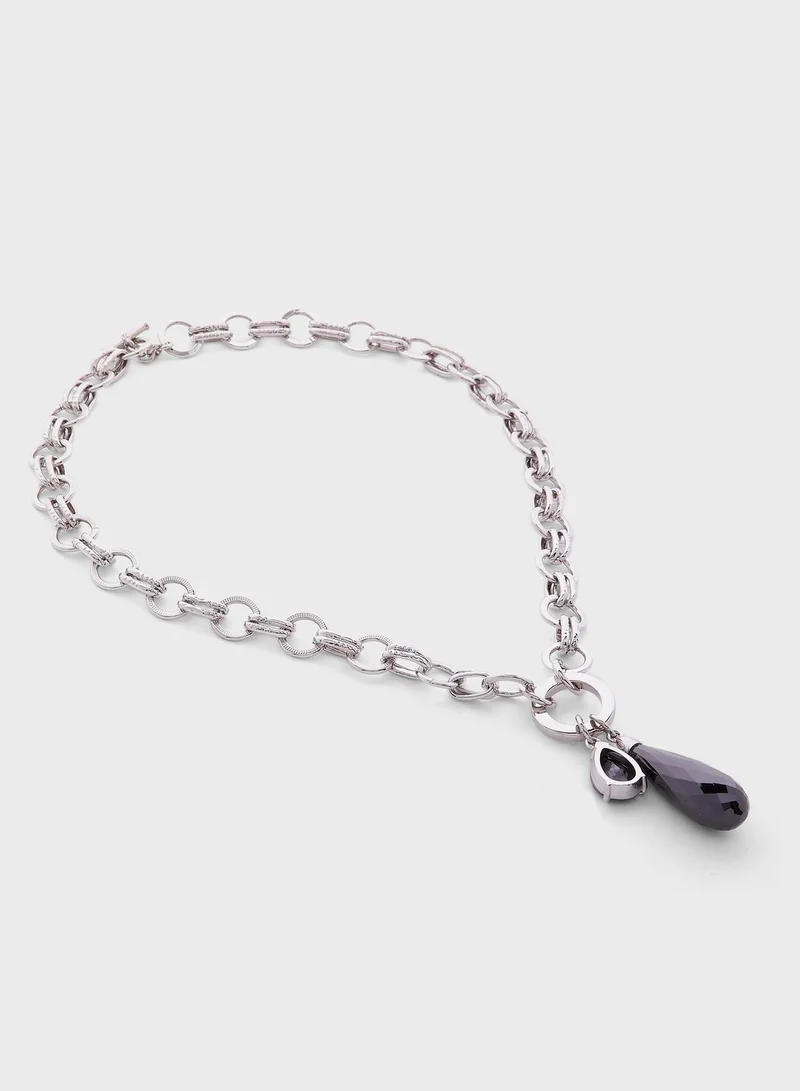 BUCKLEY LONDON Jet Teardrop Necklace+Earrings Set