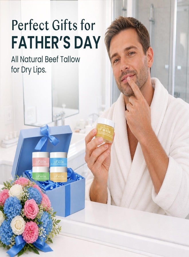 Body Restore Beef Tallow Lip Mask – Fathers Day Gift for Dad from Daughter Son Wife, Peppermint Overnight Hydrating Lip Treatment, Birthday Gifts for Men, Self Care Spa Gifts - Image 2