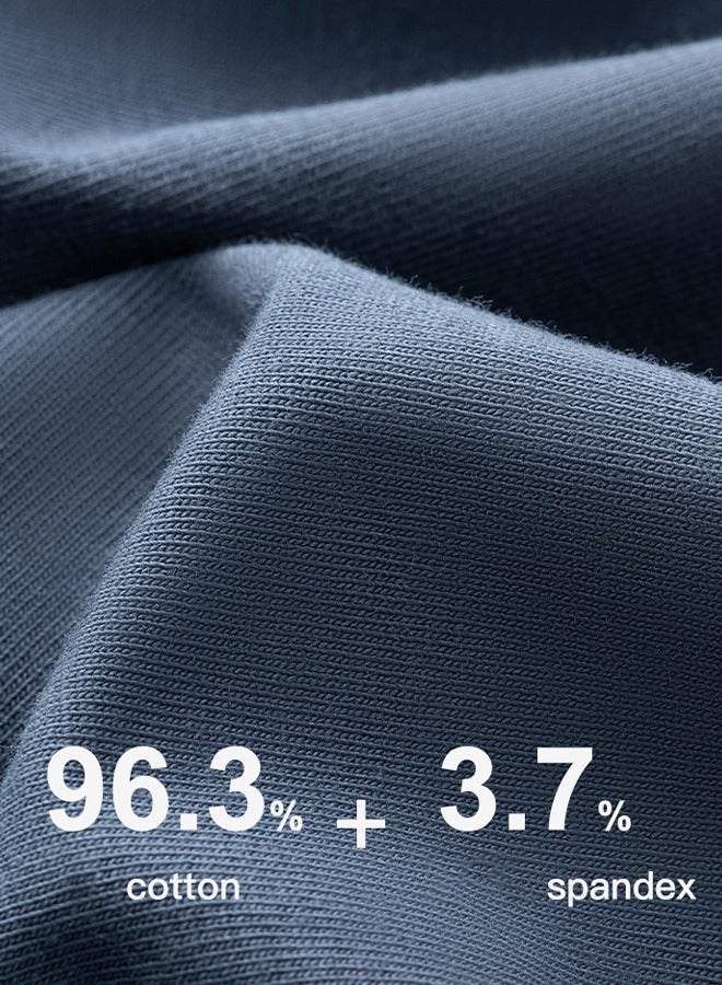 Joychic طقم شورتات داخلية للرجال من 3 قطع بنمط سادة 96% قطن، بوكسرات مريحة وقابلة للتنفس مع حزام خصر عالي المرونة، شورتات قصيرة للمراهقين بألوان متعددة - Image 3