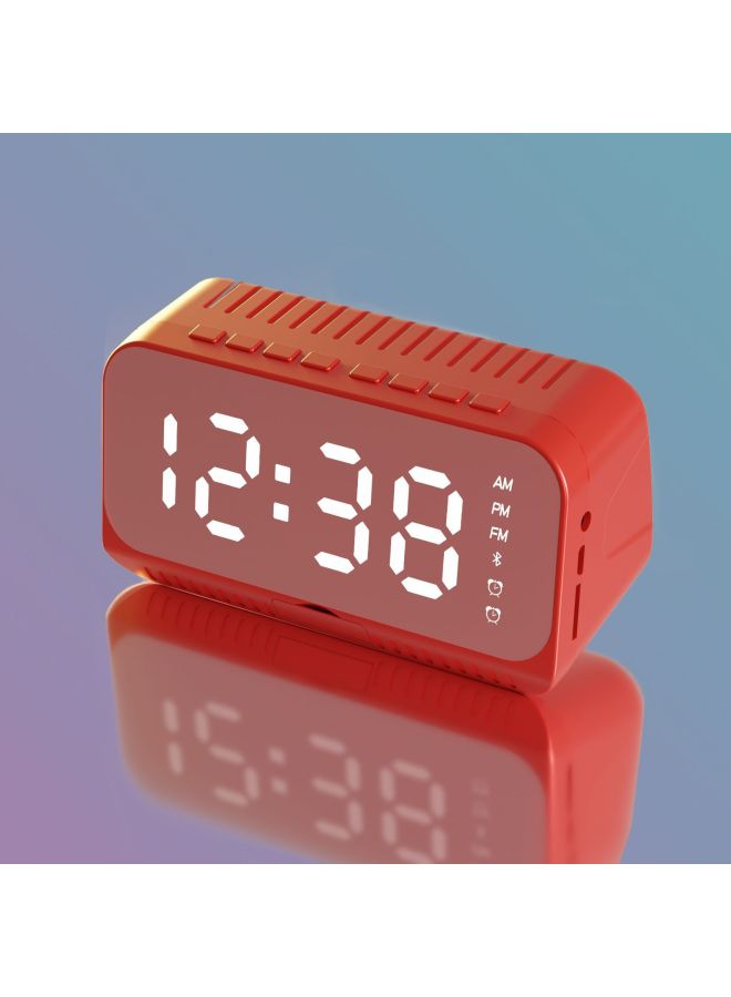 Neutral Multi-functional Wireless Bluetooth Clock Speaker Smart Mirror Alarm Clock Home Collection Broadcast Portable Small Stereo - Image 1