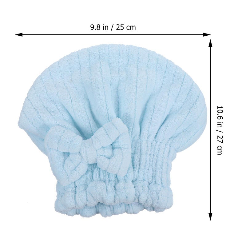 4pcs Coral Fleece Hair Towel Wraps For Women Absorbent Thick Quick Drying Shower Caps For Bath And Travel Random Color - Image 3
