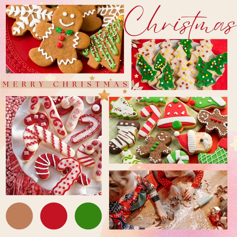 KAISHANE Christmas Cookie Cutters Set  9 Piece Holiday Cookie Cutters Shape - Gingerbread Man  Christmas Tree  Snowflake  Santa  Angel  Candy Canes  Snowmen  Elk for Christmas Party Winter Baking - Image 5