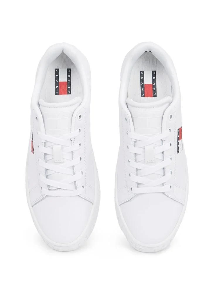 تومي جينز Logo Detail Lace Up Low Top Sneakers