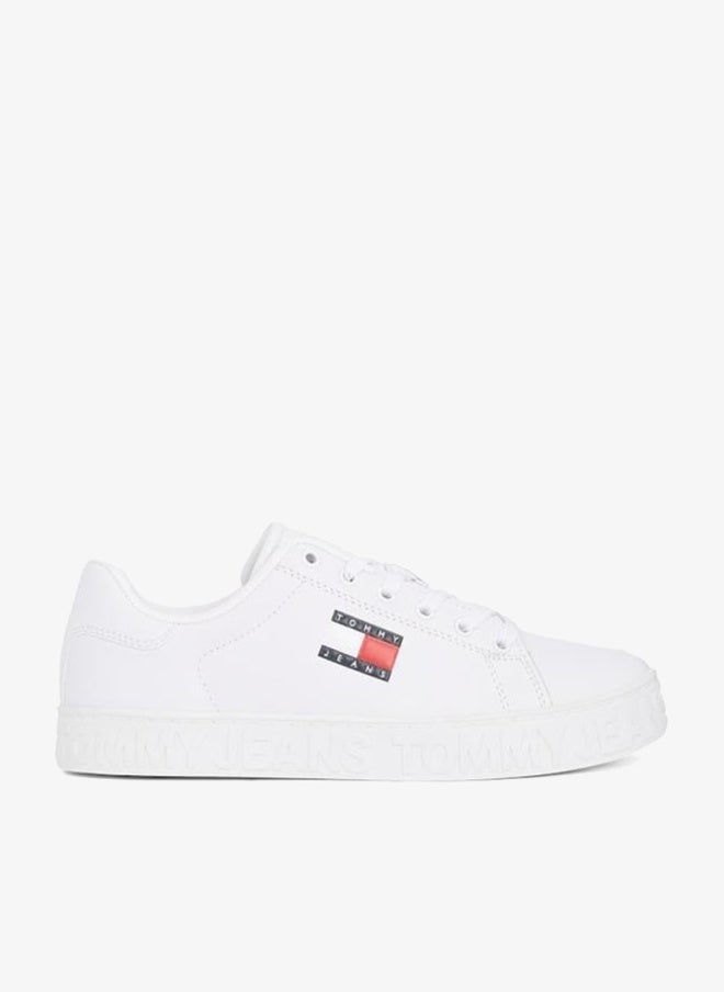 TOMMY JEANS Logo Embossed Contrast Sneakers - Image 1