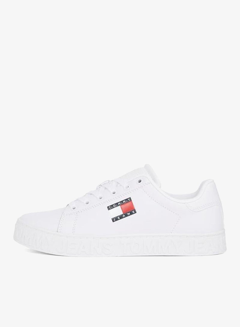 TOMMY JEANS Logo Embossed Contrast Sneakers - Image 2