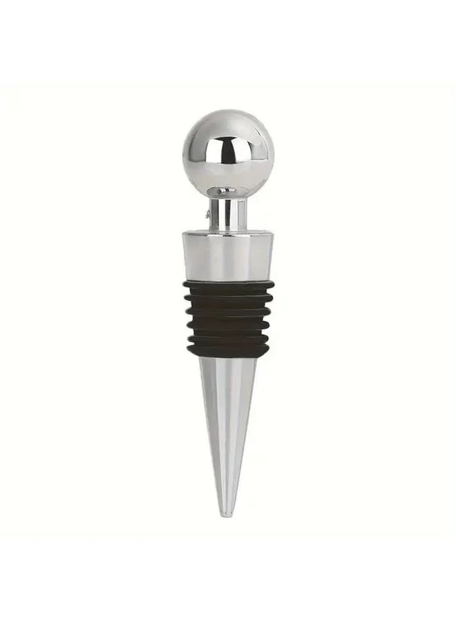 5pcs Black Stainless Steel Wine Stoppers Leakproof Vacuum Seal for Red Wine - Image 2