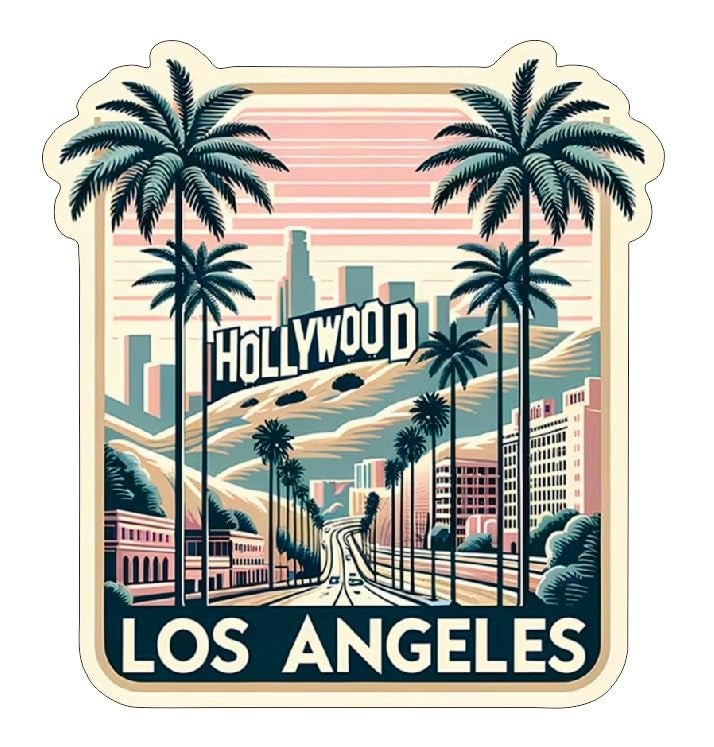 Click n ship Los Angeles Fridge Magnet - Multicolor - Image 1