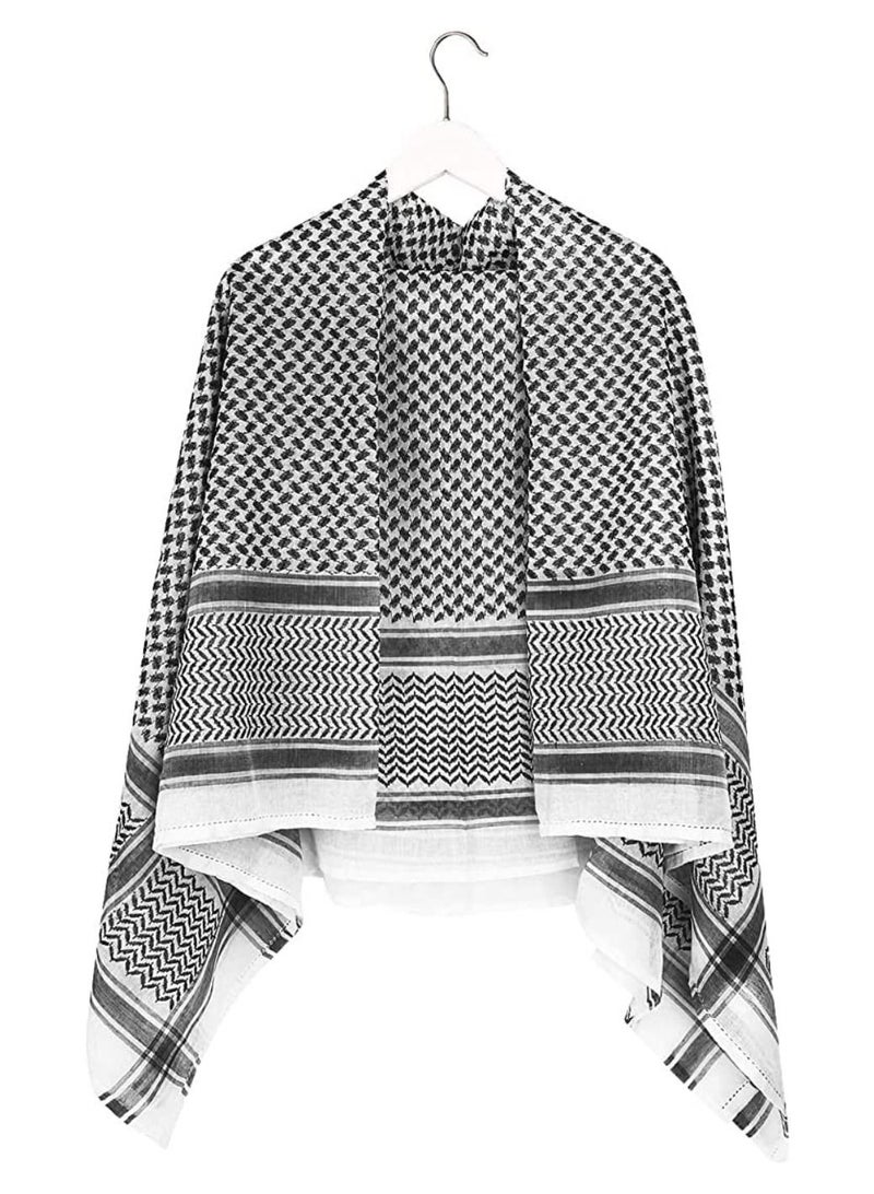 QUESERA Men Large Arab Shemagh Headscarf Muslim Headcover Shawl Keffiyeh Arabic Scarf  - Image 3