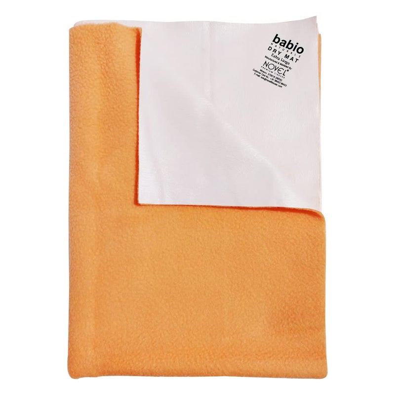 NOVEL Microfiber Baby Bed Protecting Mat (Orange, Extra Large) - Image 1