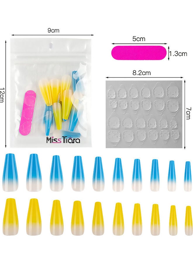 NIBEMINENT 60-Piece Removable False Nails Set Multicolour - Image 3