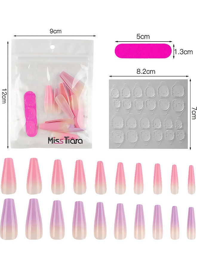 NIBEMINENT 60-Piece Removable False Nails Set Multicolour - Image 4