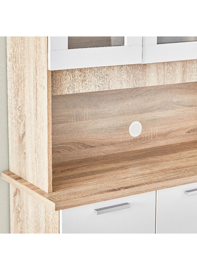 Home Box - Alford 3-Door Kitchen Cabinet with Drawer and Hutch 120 x 185.9 x 40 cm - Image 1