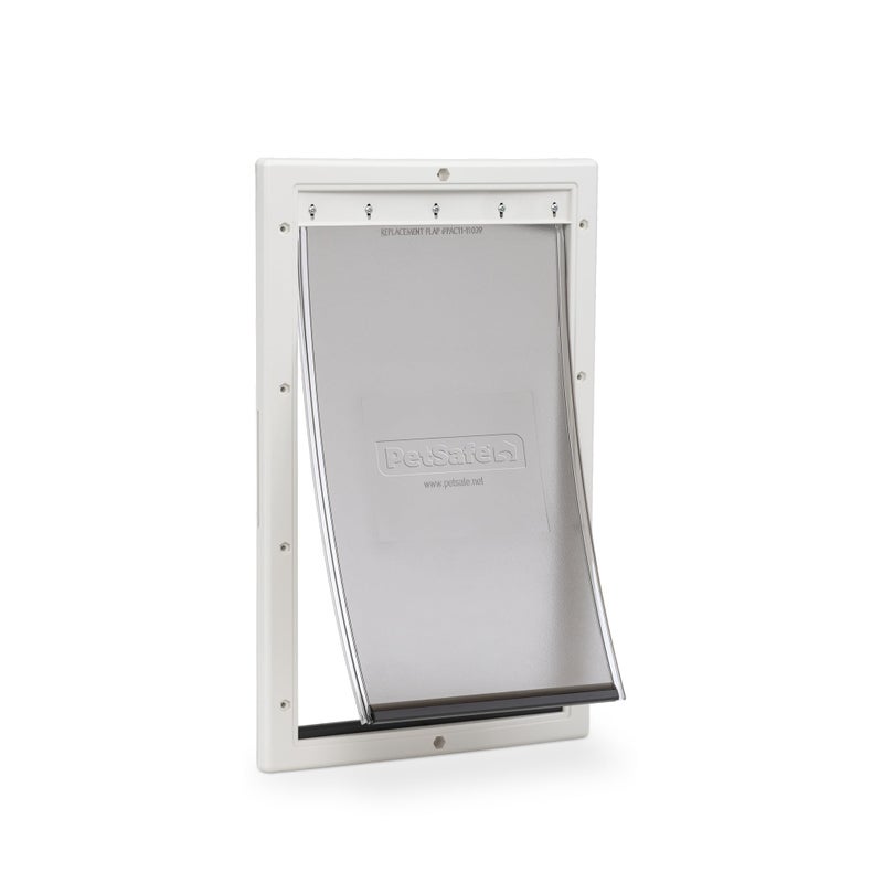 PetSafe Plastic Pet Door - Easy Install for Wood, PVC Metal & Paneled Doors - Rust-Free Plastic Frame - Flap Dimensions 10 1/4" W x 16 1/4" H - for Large Dogs Weighing Up to 100 lb - Image 1
