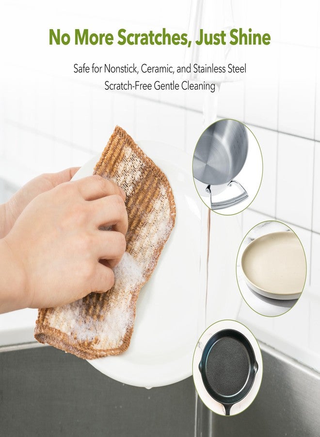 Modu 10 Pcs EcoCorn Dish Scrubber, Dishwashing Mesh Net, Kitchen Scrub Sponges-Biodegradable Corn Fiber, Non-Scratch, Ordor-Free, Microplastic-Free, All Purpose Kitchen & Household Cleaning (10 count) - Image 5