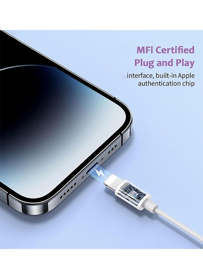 Generic - Wired Earbuds Headphones with Lightning Plug & Microphone for iPhone, Built-in Volume Control, High Bass Stereo Wired Earphones for iPhone, iPad, & Compatible with Other Lightning Port Devices, All iOS System (White) - Image 1