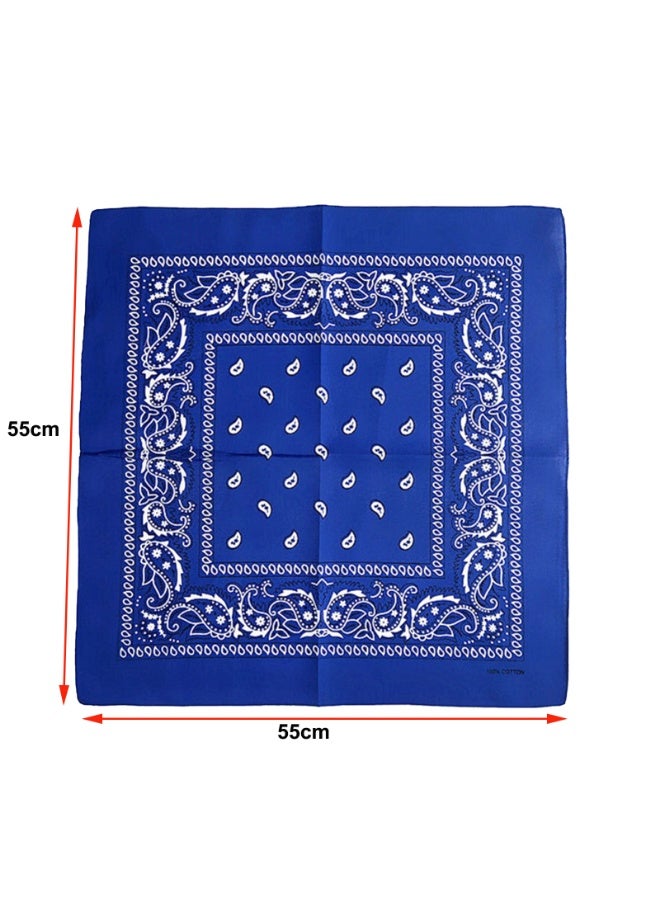 الرجال النساء الباندانا القطن، 6 حزمة، سكوير بيزلي المنديل وربطة الرأس سكارف - Image 2