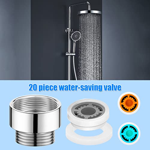 Mofuiry 20Pcs Shower Flow Reducer Limiter- 1/2 Inch Shower Head Pressure Reducer Shower Flow Restrictor Insert Water Saver Adapter Water Flow Reducer For Shower Head Handheld Shower 1.2/1.5/1.8/2/2.2/2.5 GPM - Image 4