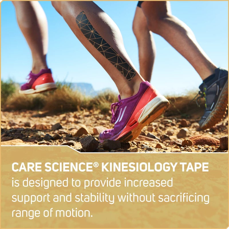 Care Science Waterproof Kinesiology Tape, 40 ct Precut Strips (2 Rolls), Copper Infused | Water Resistant Strips, Elastic Athletic Tape for Sports & Weightlifting, Muscle Strain Relief & Joint Support - Image 4