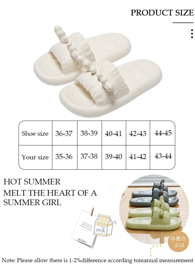 DUNISO Non-Slip Slippers for Women Quick Drying Slide Sandal with Thick Sole Non-Slip Soft Shower Slippers Open Toe Spa Bath Pool Gym House Sandals for Indoor & Outdoor - Image 3