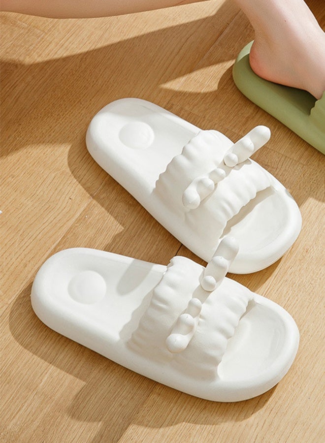 DUNISO Non-Slip Slippers for Women Quick Drying Slide Sandal with Thick Sole Non-Slip Soft Shower Slippers Open Toe Spa Bath Pool Gym House Sandals for Indoor & Outdoor - Image 2