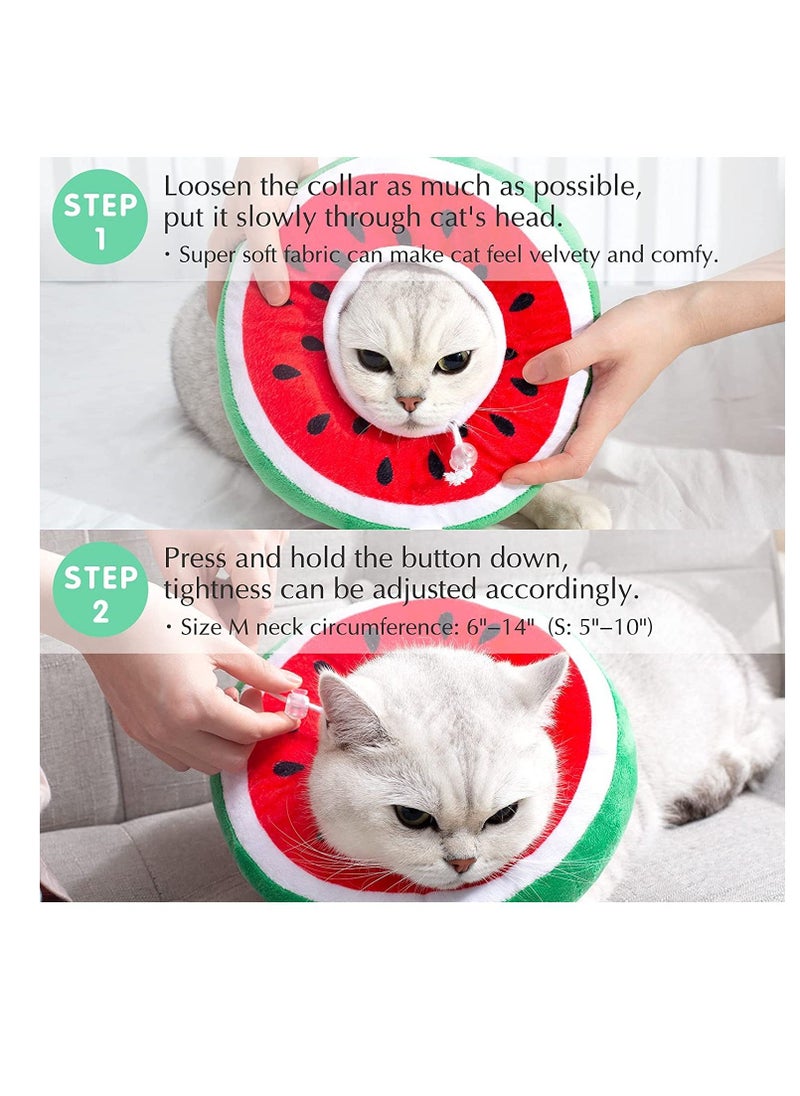 SYOSI - Adjustable Cat Recovery Collar, Adjustable Cat Cone Collar Soft, Cat Cones After Surgery for Kittens (Large) - Image 1