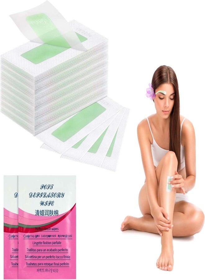 RINPOCHE Hair Removal Ready to Use Cold Waxing Strip Painless & Quick Eyebrows Upper Lip Chin Facial Wax Strips Kit for Gril's and Women's (Random) (Pack Of 10) - Image 2