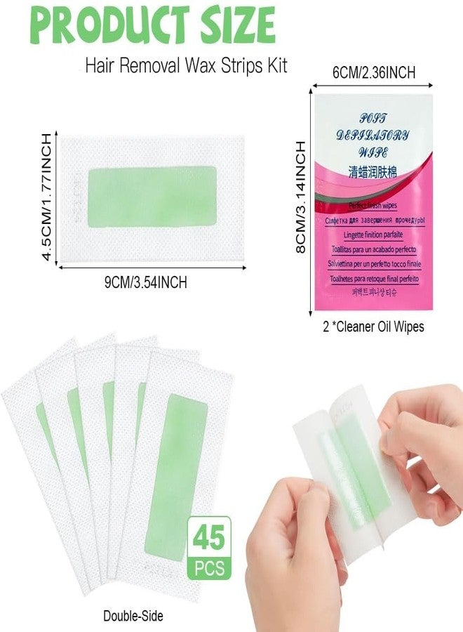 RINPOCHE Hair Removal Ready to Use Cold Waxing Strip Painless & Quick Eyebrows Upper Lip Chin Facial Wax Strips Kit for Gril's and Women's (Random) (Pack Of 10) - Image 3