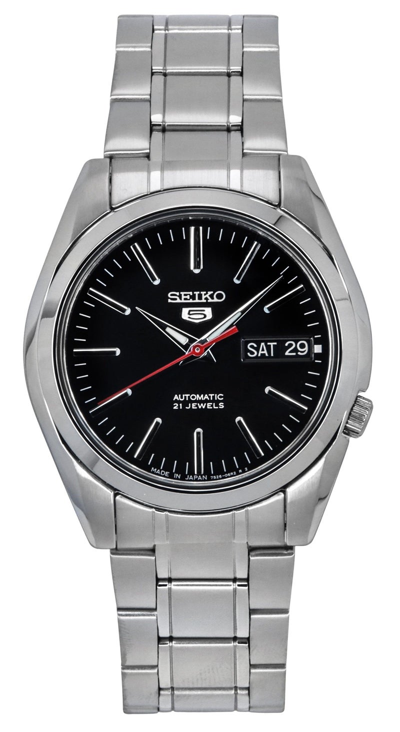 Seiko 5 Automatic Japan Made Stainless Steel Black Dial SNKL45J1 30M Mens Watch - Image 1