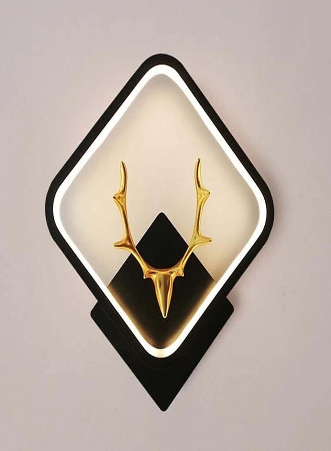 BASLASH مصباح حائط فاخر بتقنية LED من BASLASH Golden Singh Home Decor، مصباح ليلي، مصباح ديكور، غرفة معيشة، ألوان (أبيض دافئ + أبيض طبيعي + أبيض بارد) - Image 1